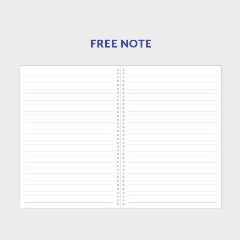 Lined note - 2024 Basic A4 Twin Wire Dated Monthly Planner