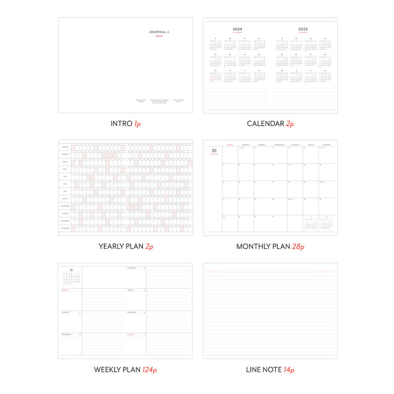Contents of 2024 Journal Journey B6 Dated Weekly Diary Planner Contents of 2024 Journal Journey B6 Dated Weekly Diary Planner