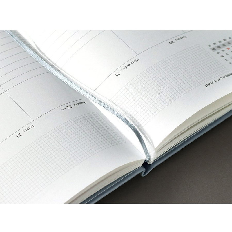 Ribbon bookmark - 2024 Brilliant A5 Dated Weekly Planner Agenda