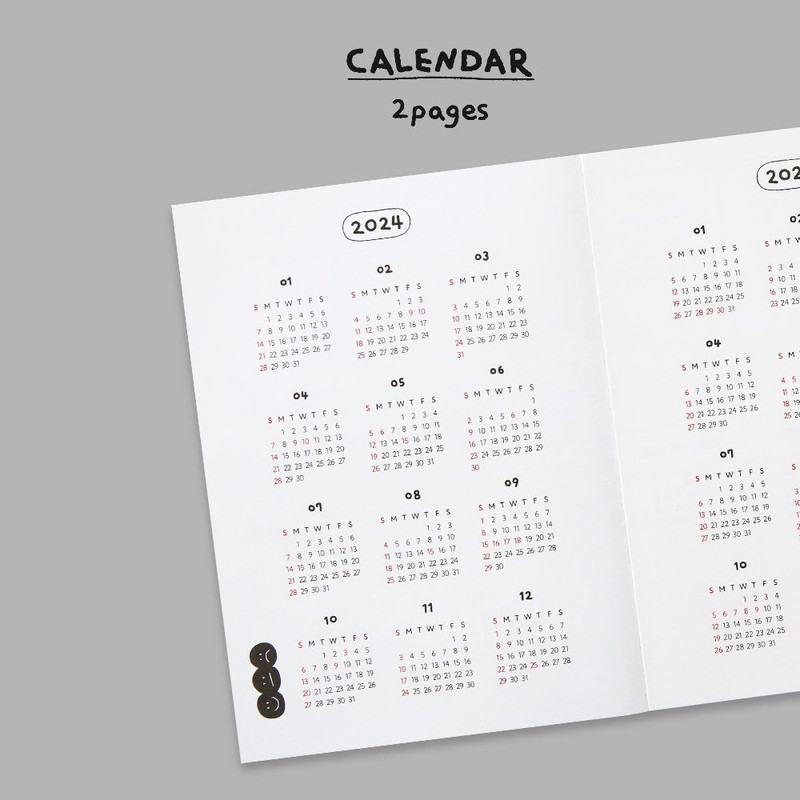 Calendar - 2024 Doodle Dated Weekly Planner Diary
