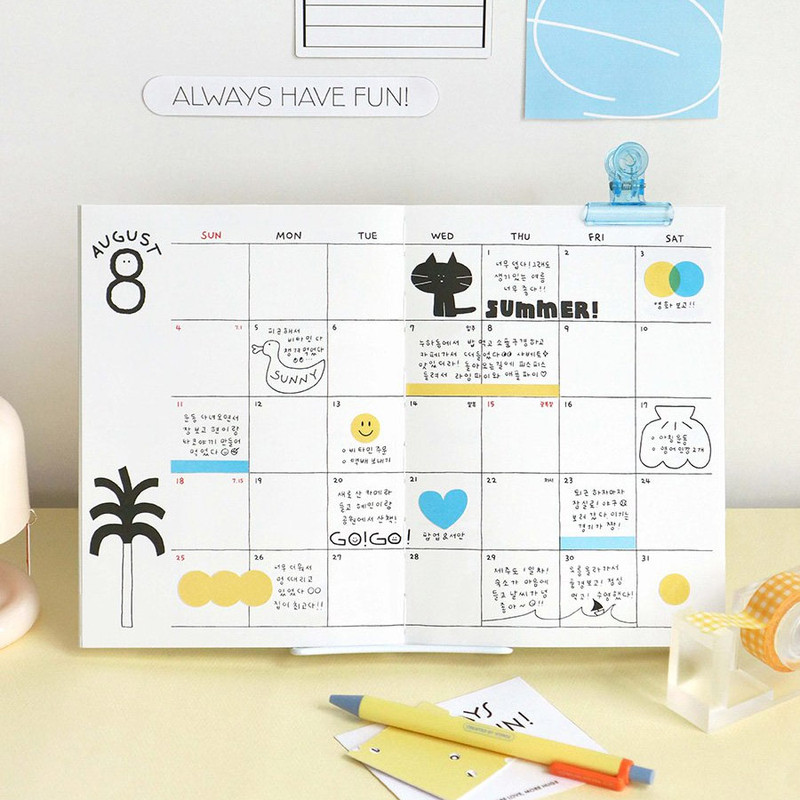 Monthly plan - 2024 Doodle Dated Weekly Planner Diary