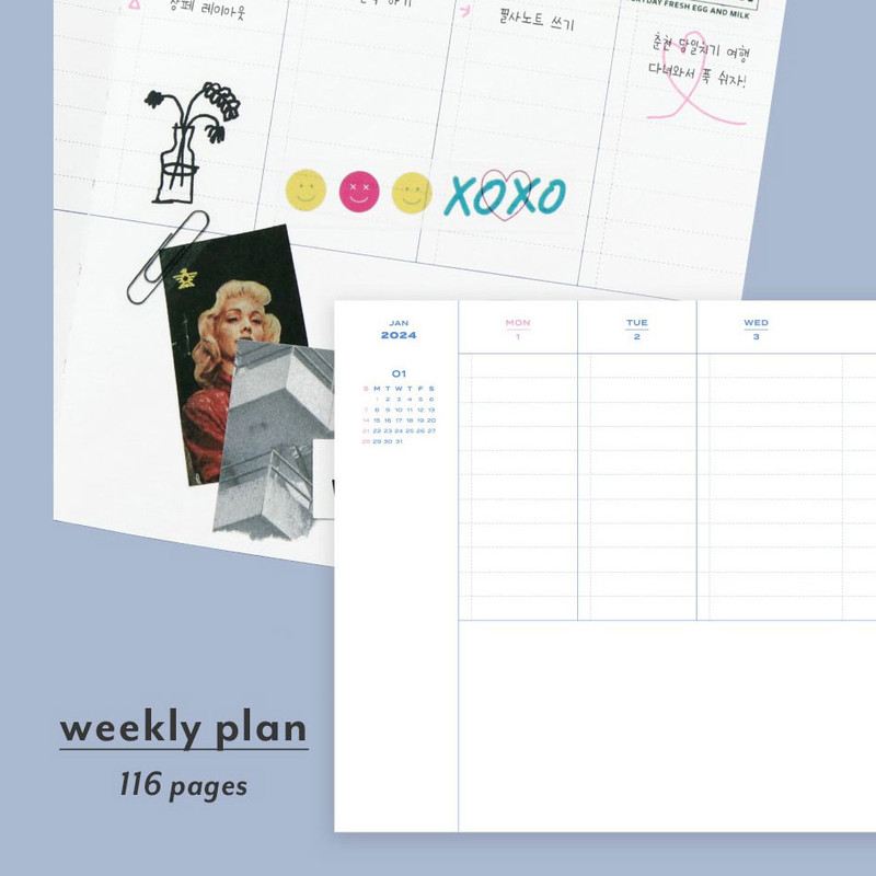 Weekly plan - 2024 Archive Hardcover Small Dated Weekly Planner