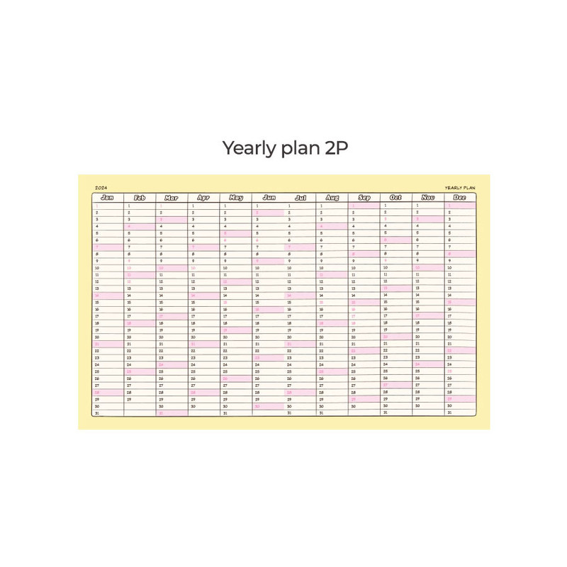 Yearly plan - 2024 Jelly Bear Dated Weekly Diary Planner