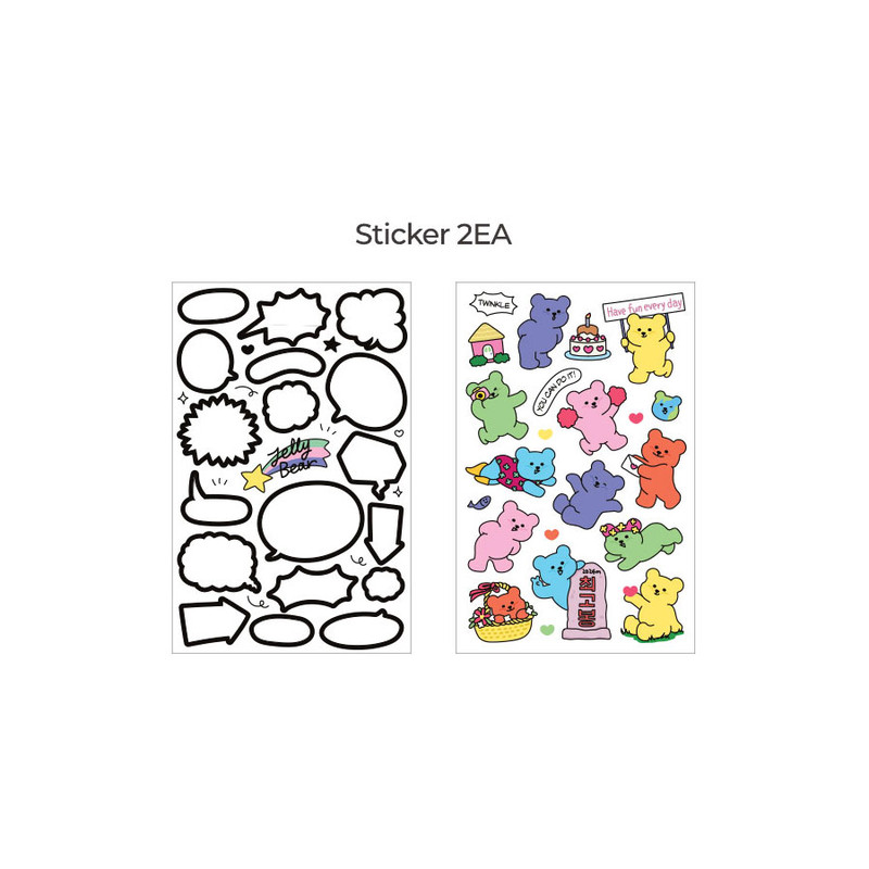 Sticker - 2024 Jelly Bear Dated Weekly Diary Planner