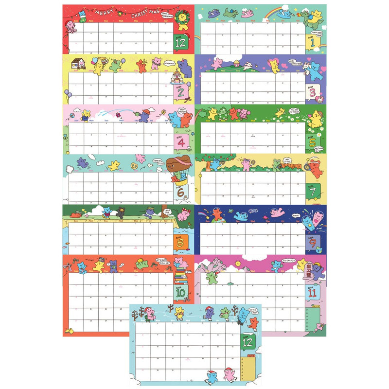 Monthly plan - 2024 Jelly Bear Dated Weekly Diary Planner