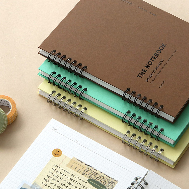 Compact A5 Twin Wire Grid Notebook