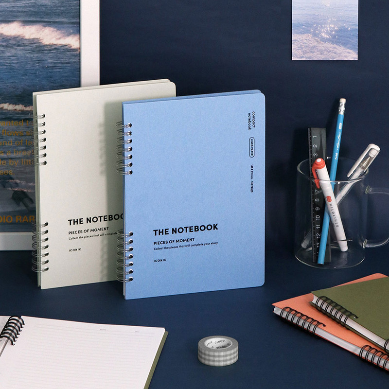 Compact A5 Twin Wire Lined Notebook
