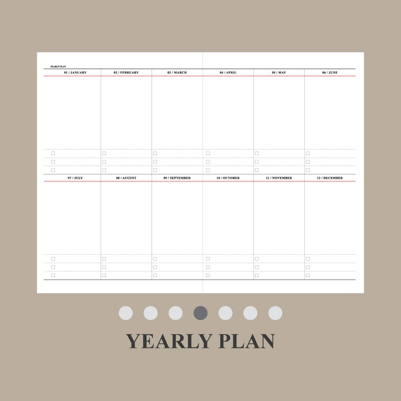 Yearly plan -  2024 The Classic B5 Dated Monthly Planner