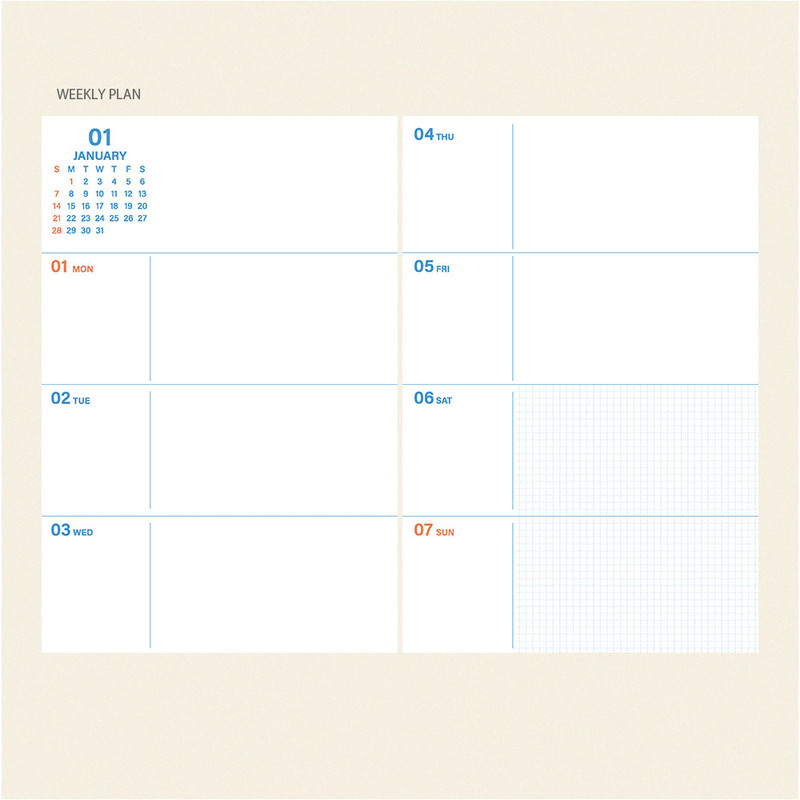 Weekly plan - 2024 365 Desk Hardcover Dated Weekly Diary