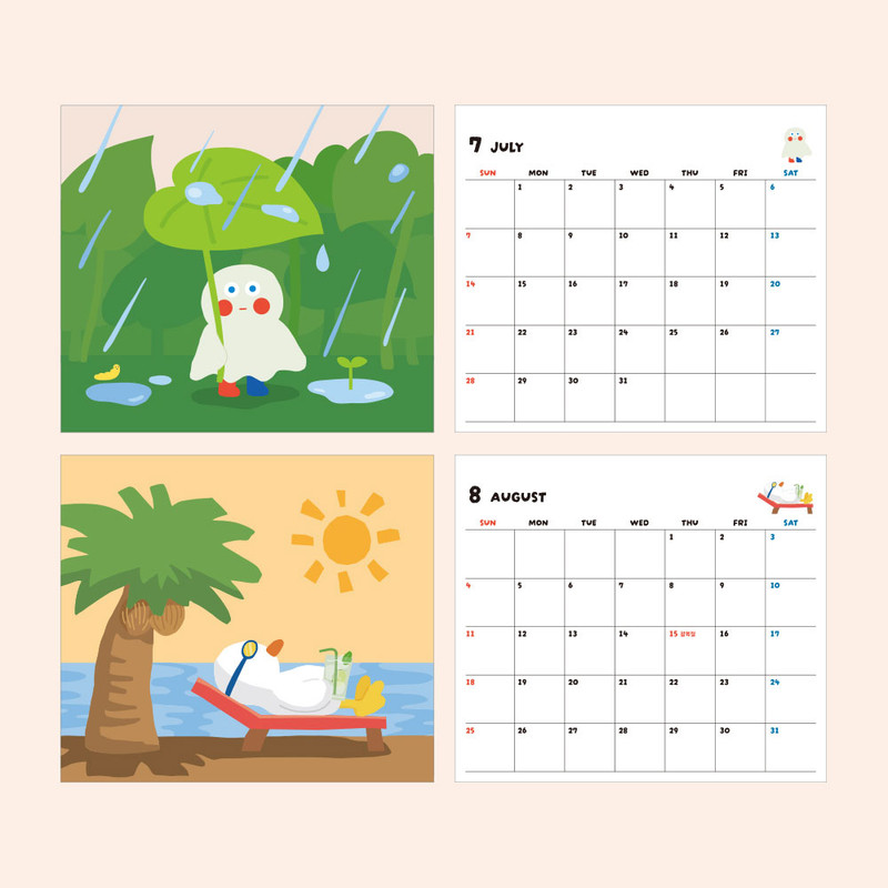 2024 Brunch Brother Monthly Standing Flip Desk Calendar