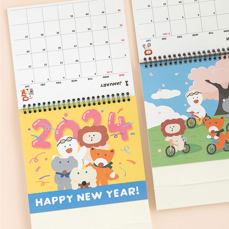 2024 Brunch Brother Monthly Standing Flip Desk Calendar