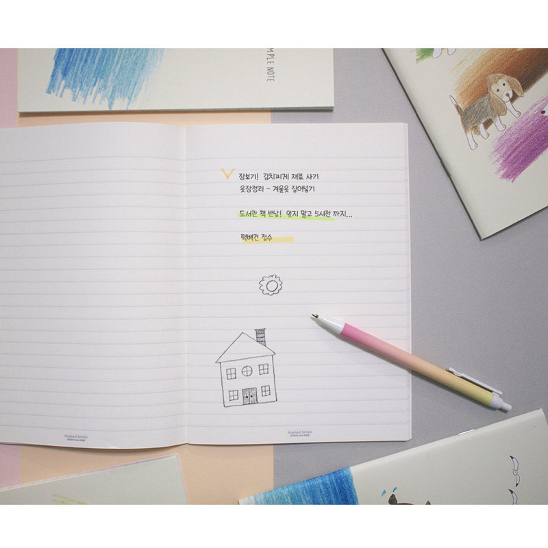 Usage example - Hushed Brown The Simple A5 Lined Notebook (Draw) Usage example - Hushed Brown The Simple A5 Lined Notebook (Draw)