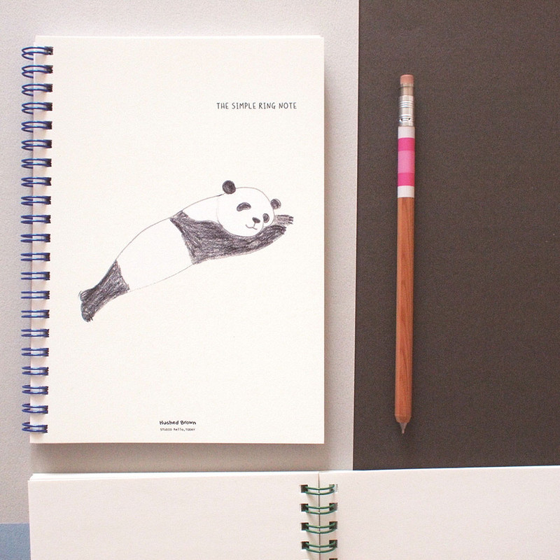 Panda - Hushed Brown The Simple B6 Twin Wire Plain Notebook Panda - Hushed Brown The Simple B6 Twin Wire Plain Notebook