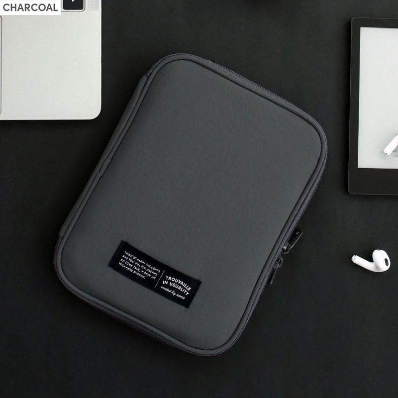 Charcoal - Opening Gadget and Cable Organizer Zipper Pouch Charcoal - Opening Gadget and Cable Organizer Zipper Pouch