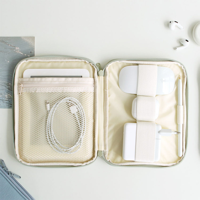 Inside of Opening Gadget and Cable Organizer Zipper Pouch Inside of Opening Gadget and Cable Organizer Zipper Pouch