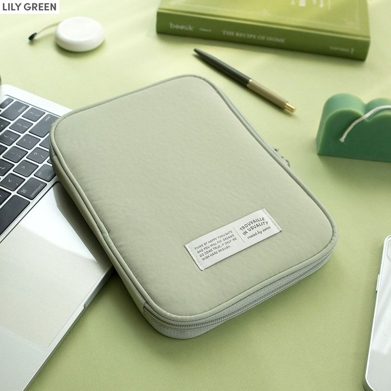 Lily green - Opening Gadget and Cable Organizer Zipper Pouch Lily green - Opening Gadget and Cable Organizer Zipper Pouch