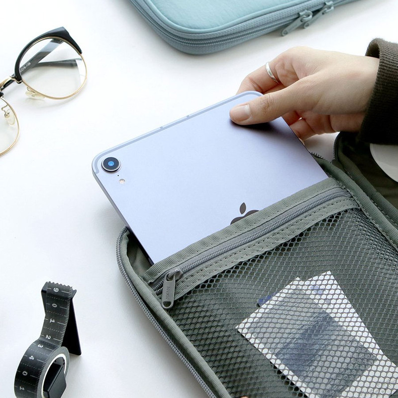 open pocket - Opening Gadget and Cable Organizer Zipper Pouch open pocket - Opening Gadget and Cable Organizer Zipper Pouch