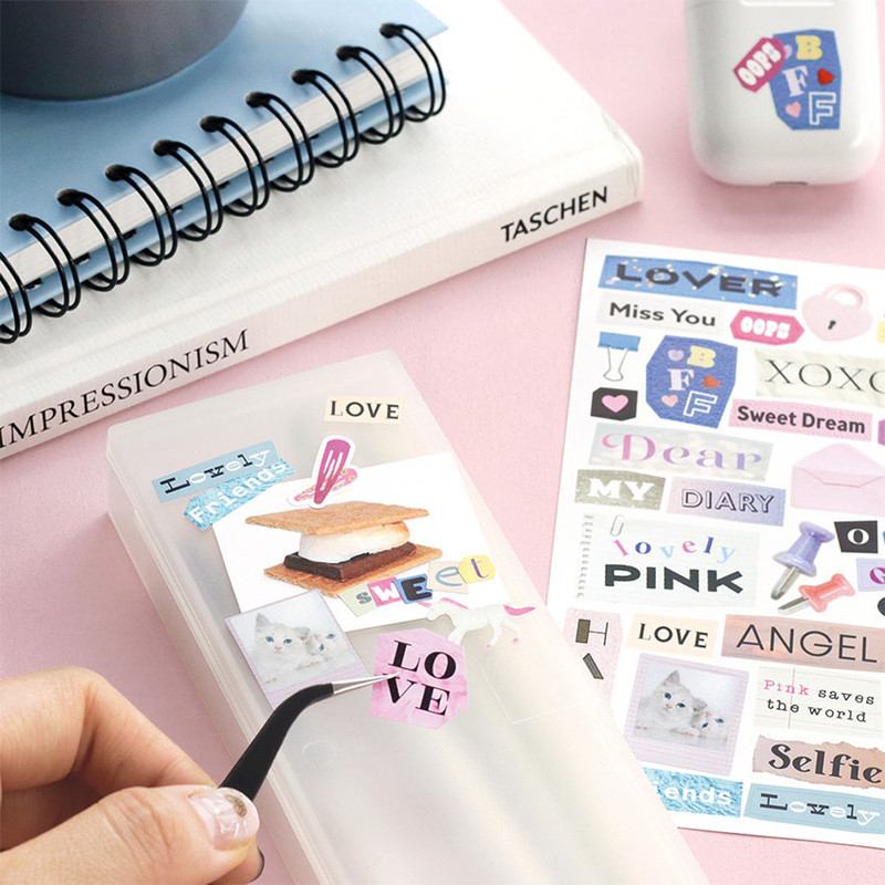 Usage example - Magazine Collage Removable Sticker Pack