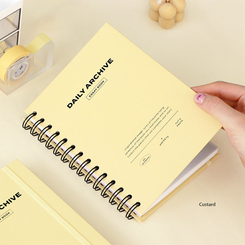 Custard - Daily Archive Spiral Essay Notebook Planner