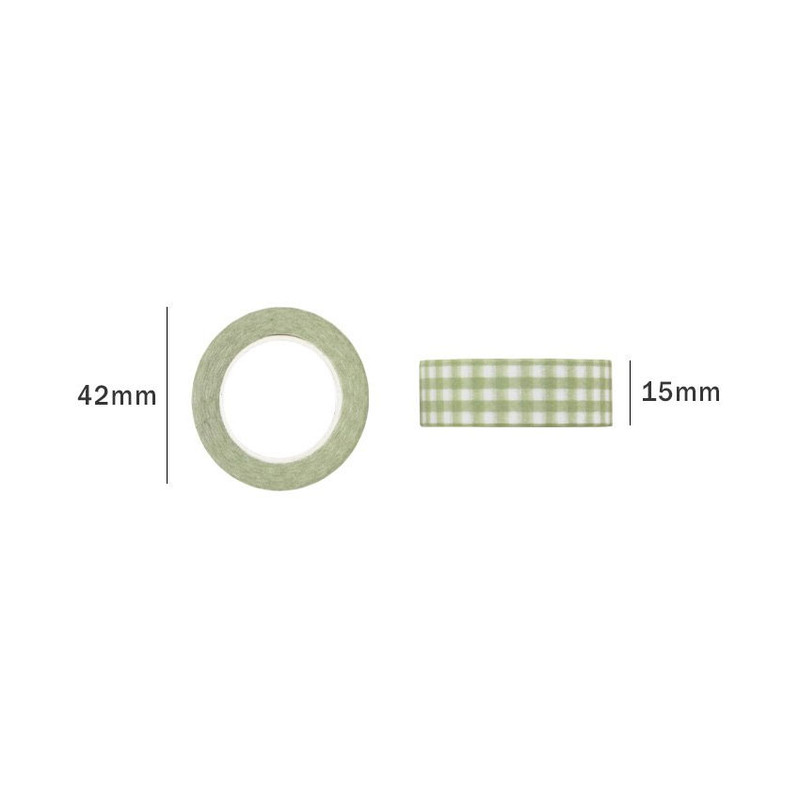 Size of Pattern Gingham Paper Masking Tape