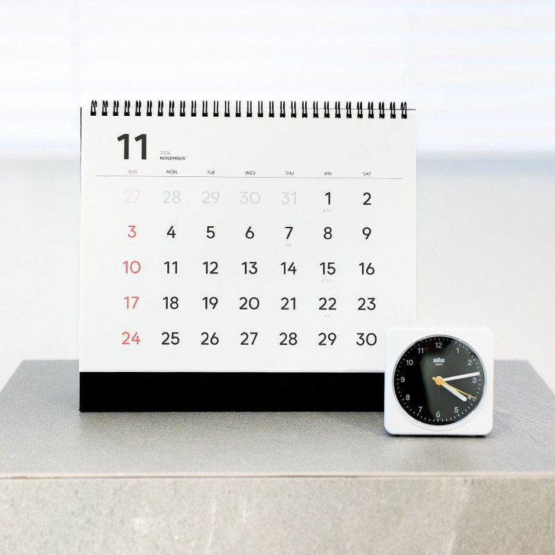 2024 Beginning Simple Monthly Standing Flip Desk Calendar