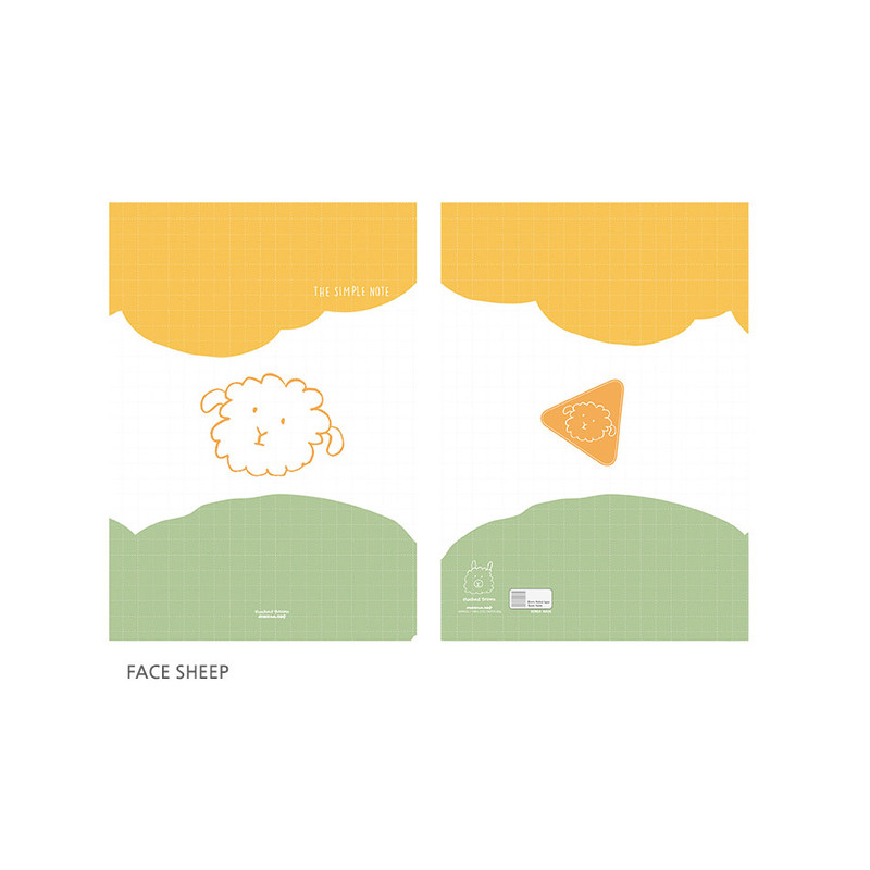 Face sheep - The Simple Time Frame A5 Lined Notebook (Face)
