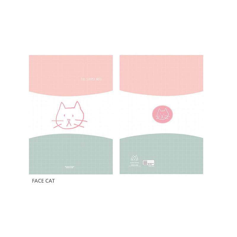 Face cat - The Simple Time Frame A5 Lined Notebook (Face)