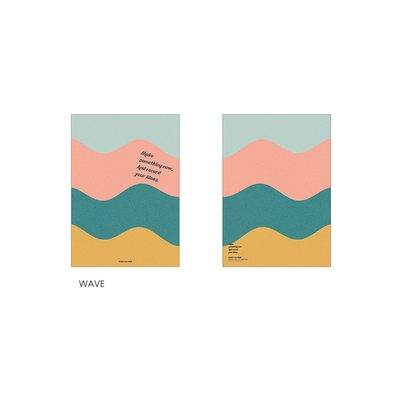 Wave - Make Something New A5 Twin Wire Plain Notebook