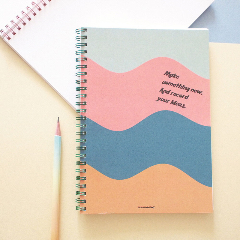 Wave - Make Something New A5 Twin Wire Plain Notebook