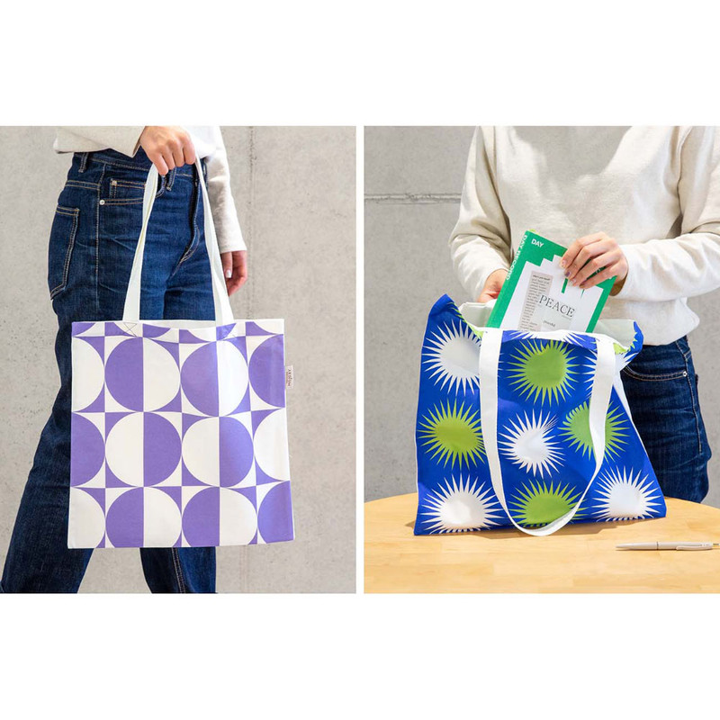 Purple circle, Spike - Ardium Pattern Premium Canvas Tote Bag