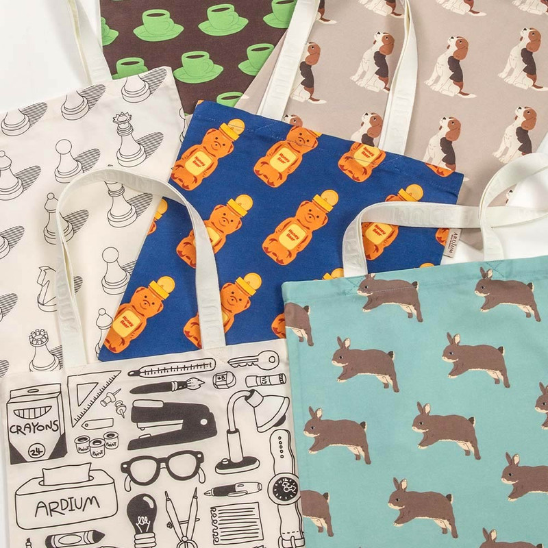 Detail of Ardium Pattern Premium Canvas Tote Bag