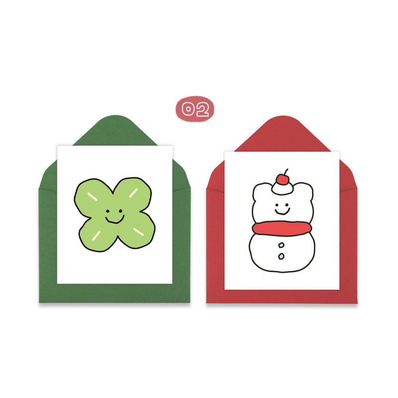 02 - Merry Christmas Mini Card And Envelope Set 02 - Merry Christmas Mini Card And Envelope Set
