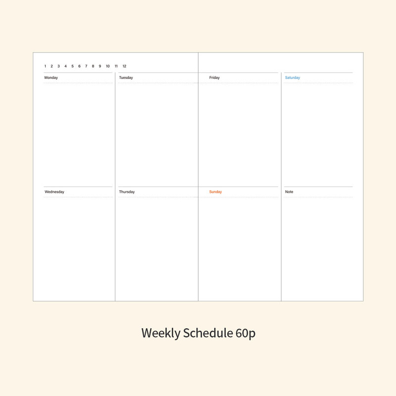 Weekly schedule - Collected 6 Month B6 Dateless Weekly Diary Planner Weekly schedule - Collected 6 Month B6 Dateless Weekly Diary Planner