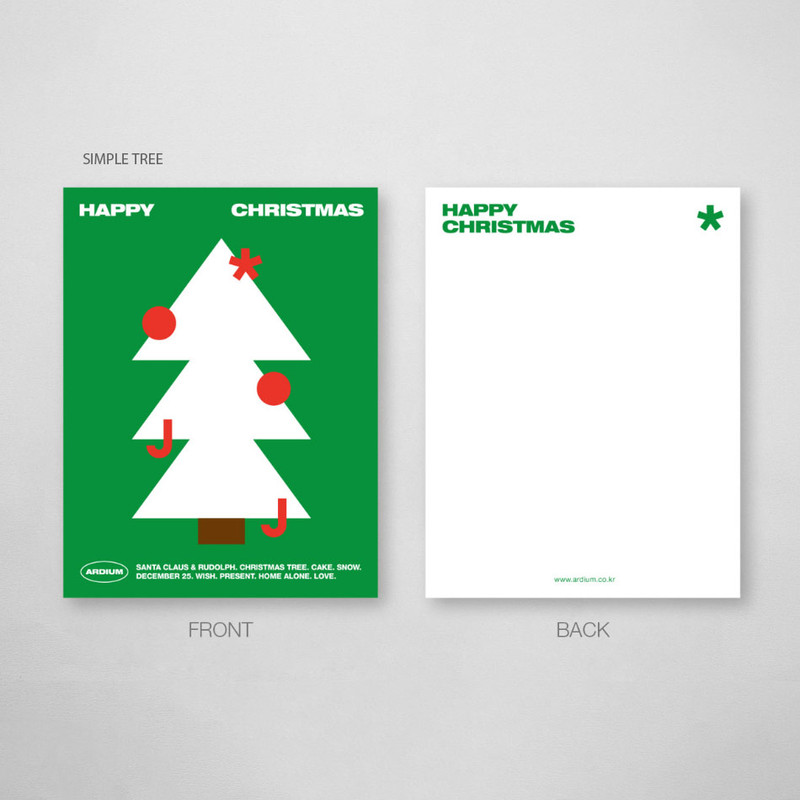 Simple tree - Happy Christmas Greeting Card with Envelope Simple tree - Happy Christmas Greeting Card with Envelope