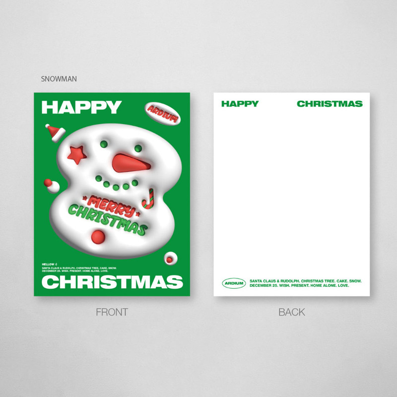 Snowman - Happy Christmas Greeting Card with Envelope Snowman - Happy Christmas Greeting Card with Envelope