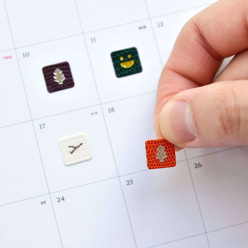 Usage example - Classy Textured Leather Index Tab Sticker