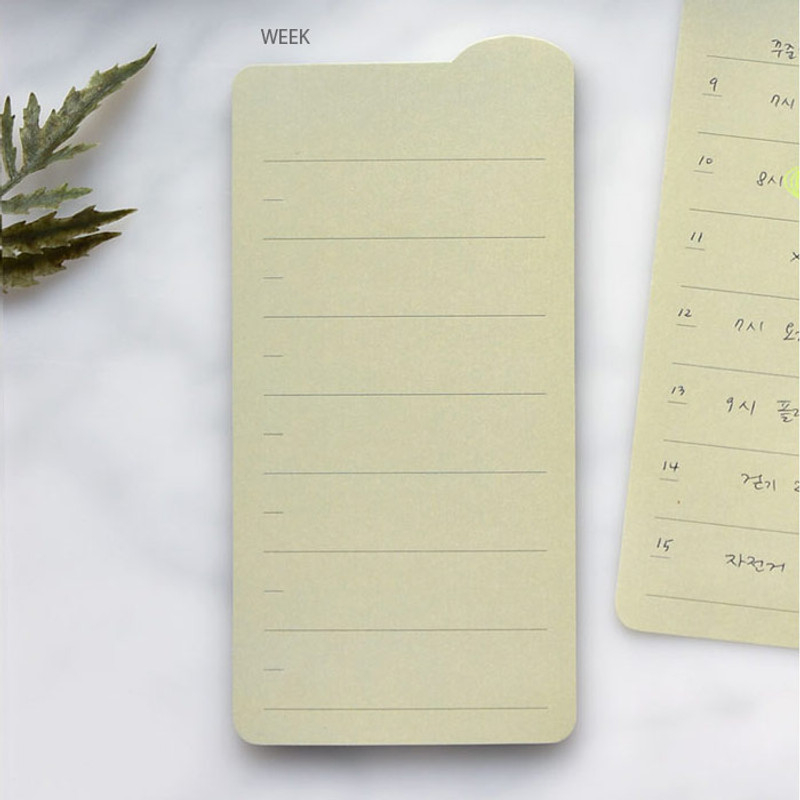 Week - Plepic Lineup Long Index Sticky Notepad Week - Plepic Lineup Long Index Sticky Notepad