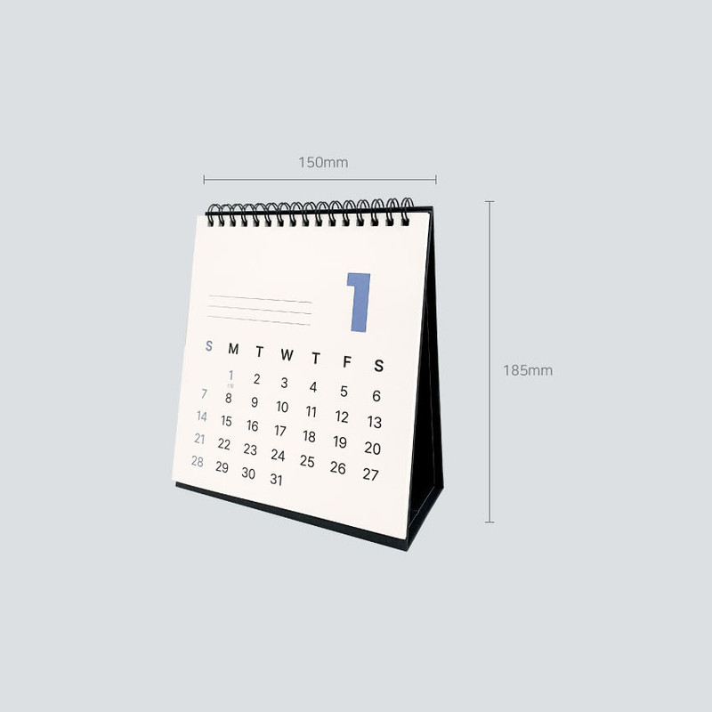 Size of 2024 Welcome Monthly Standing Flip Desk Calendar