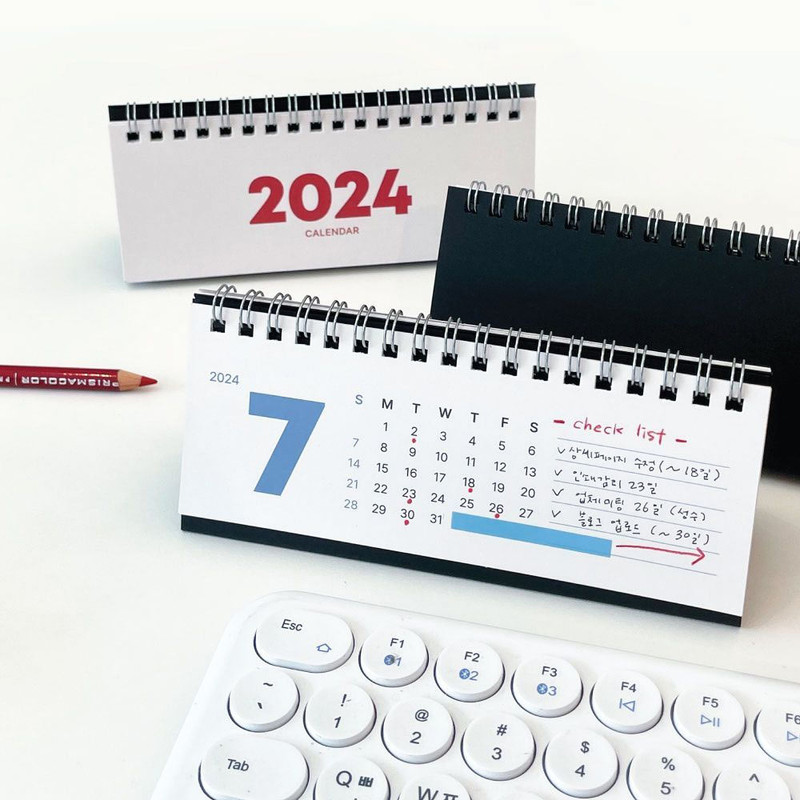 Front - 2024 Welcome Small Monthly Standing Desk Calendar