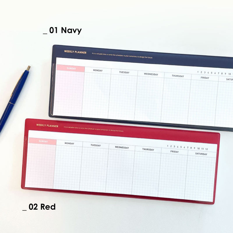 Colors of Jam studio Grid Undated Weekly Desk Pad Planner Colors of Jam studio Grid Undated Weekly Desk Pad Planner