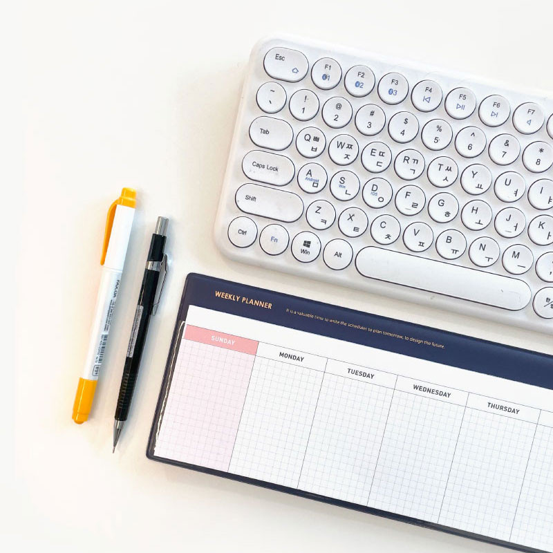 Navy - Jam studio Grid Undated Weekly Desk Pad Planner Navy - Jam studio Grid Undated Weekly Desk Pad Planner