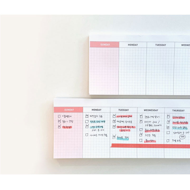 Jam studio Grid Undated Weekly Desk Pad Planner Jam studio Grid Undated Weekly Desk Pad Planner