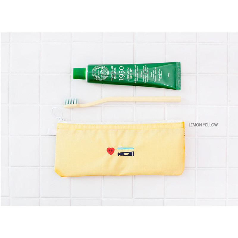 Lemon yellow - 2NUL Daily Toothbrush Slim Zipper Pouch