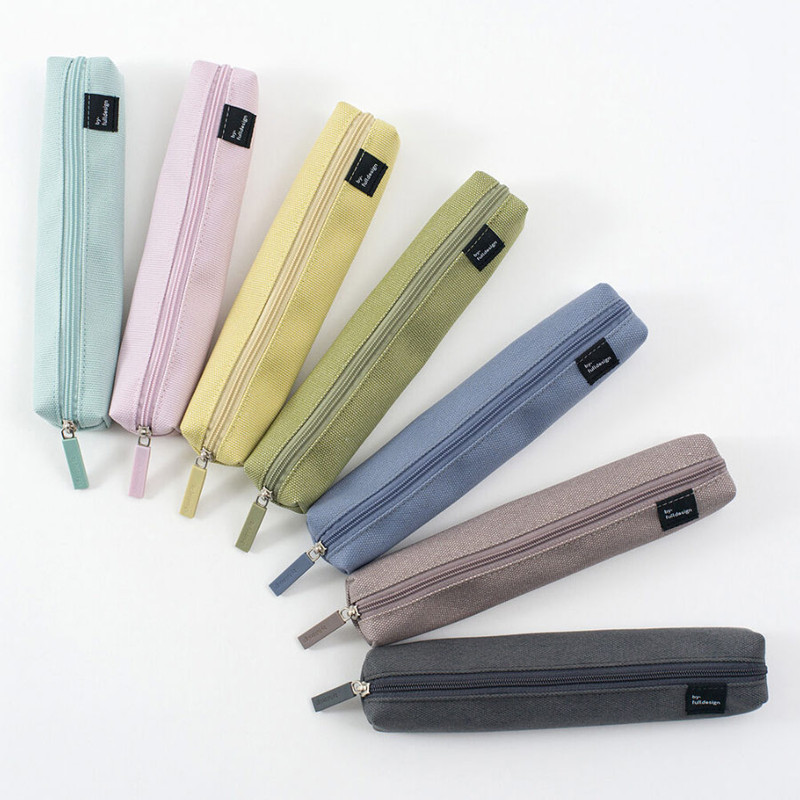 7 Colors - Byfulldesign Single Zipper Pencil Case