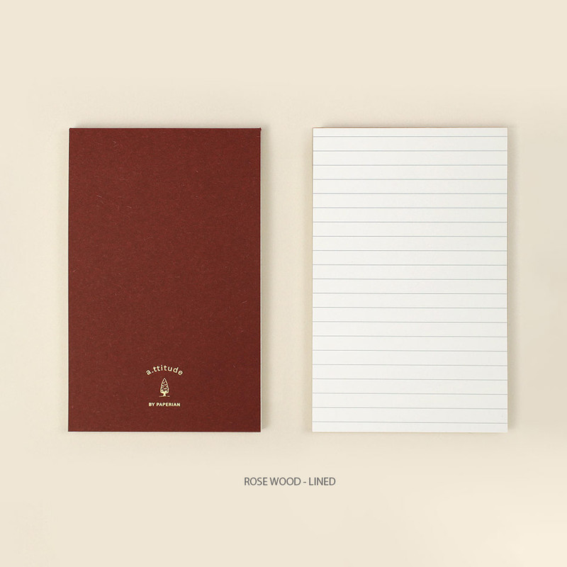 Rose wood - Paperian Attitude Writing Notepad 60 Sheets Rose wood - Paperian Attitude Writing Notepad 60 Sheets