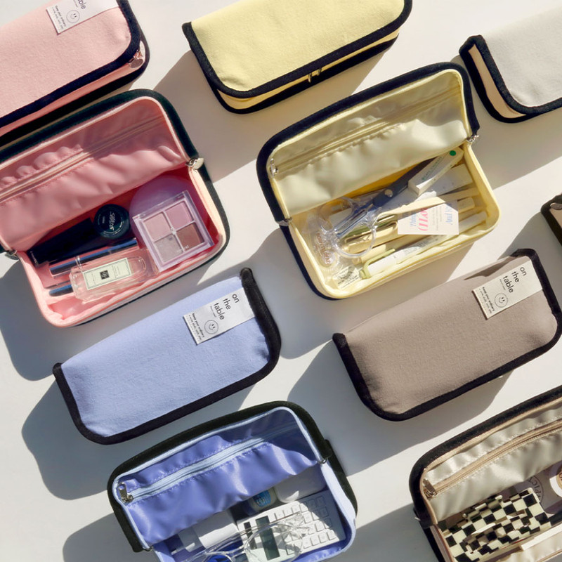 After The Rain On The Table Line Zipper Pencil Case Pouch After The Rain On The Table Line Zipper Pencil Case Pouch