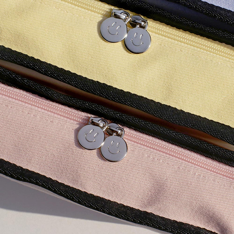 double zip closure - After The Rain On The Table Line Zipper Pencil Case Pouch double zip closure - After The Rain On The Table Line Zipper Pencil Case Pouch