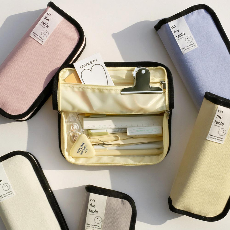 After The Rain On The Table Line Zipper Pencil Case Pouch After The Rain On The Table Line Zipper Pencil Case Pouch