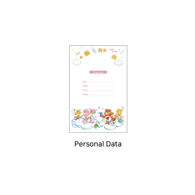 Personal data - 2024 Watercolor Care Bears Weekly Dated Diary Planner