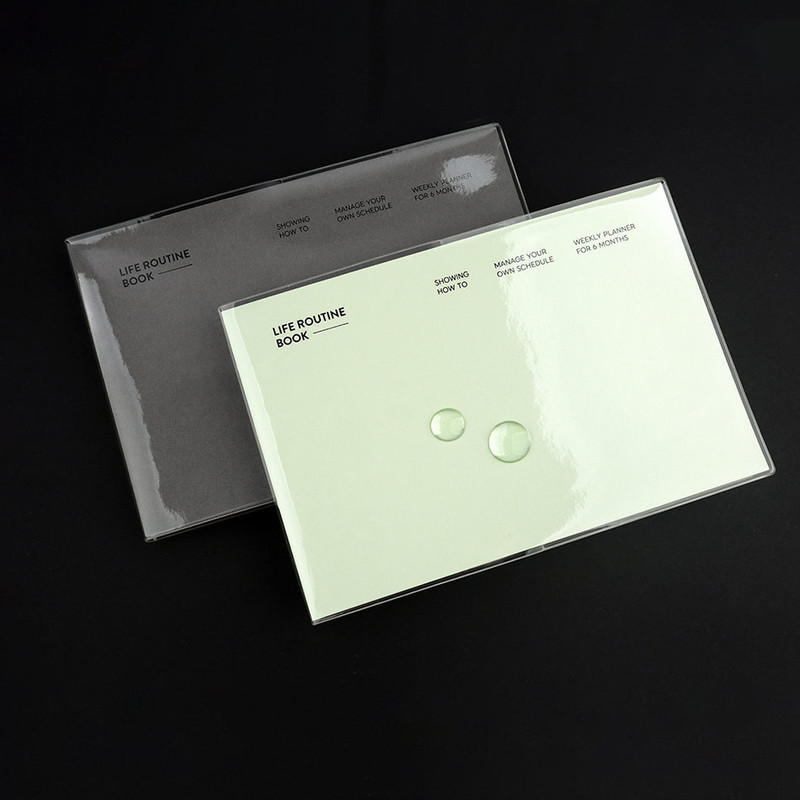 pvc cover - dash And Dot Life Routine Undated Weekly Diary Planner 